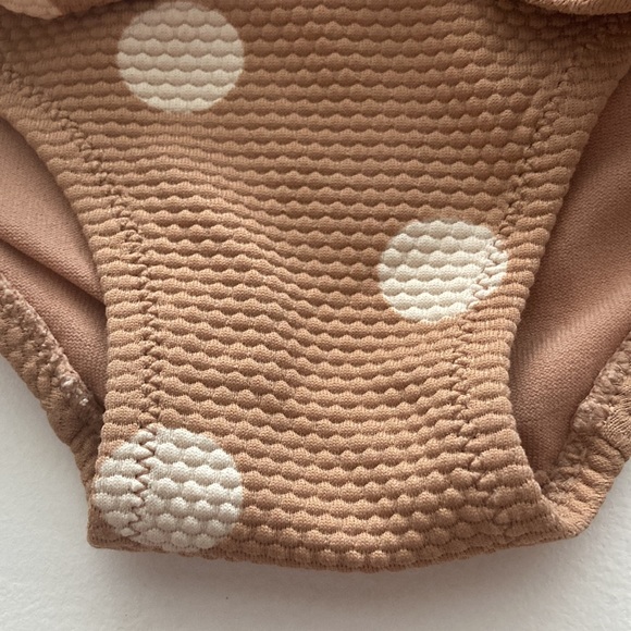 H&M Swim Hm Baby Girl Swimsuit Size 69 Months One Piece Brown Polka